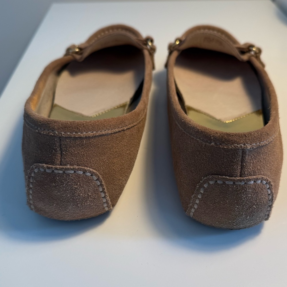 Michael Kors Brown Loafers with Gold Accents - Picture 4 of 6